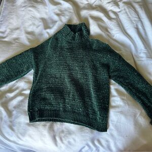 Cozy women’s sweater with one shoulder cut out